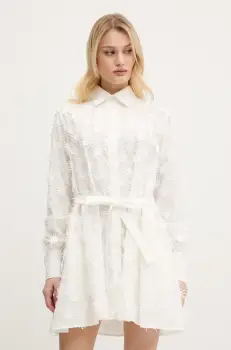 MSGM rochie culoarea alb, mini, evazati, 3841MDA39.257121 imagine