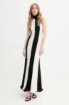 MSGM rochie culoarea negru, maxi, evazati, 3842MDA29Y.257317 imagine