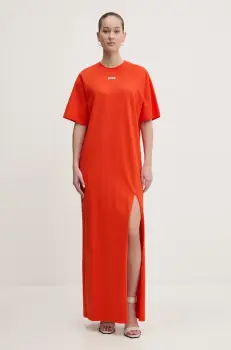 MSGM rochie culoarea rosu, maxi, drept, 3841MDA83.257002 imagine