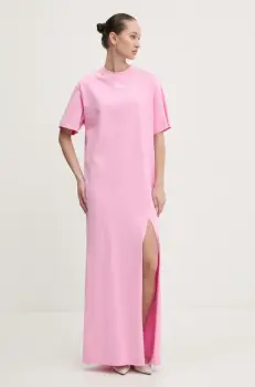 MSGM rochie culoarea roz, maxi, drept, 3841MDA83.257002 imagine