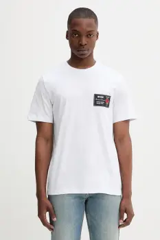 MSGM tricou din bumbac culoarea alb, uni, 3940MM118.257798 imagine