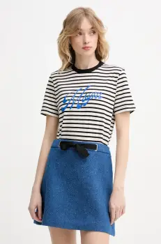 MSGM tricou din bumbac femei, culoarea negru, 3842MDM111.257322 imagine