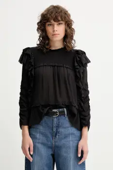 MUNTHE bluza CRISP culoarea negru, uni, 252100225231 imagine