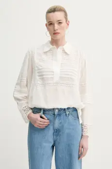 MUNTHE bluza FERDIE femei, culoarea bej, neted, 251102025128 imagine