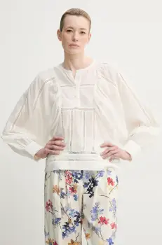 MUNTHE bluza FINETTA femei, culoarea bej, neted, 251100125129 imagine