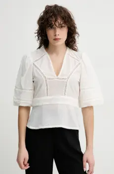 MUNTHE bluza FLORISE femei, culoarea bej, 251100225129 imagine