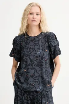 MUNTHE bluza LUSTANNA culoarea bleumarin, cu imprimeu, 253103125320 imagine