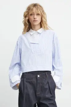 MUNTHE bluza SPACE femei, culoarea alb, modelator, 244101424424 imagine