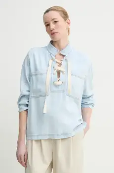 MUNTHE bluza subtire de blugi FUXALIMA femei, neted, 251100725110 imagine