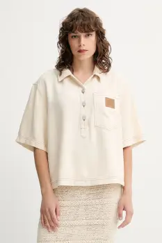 MUNTHE bluza subtire de blugi PHOR culoarea bej, uni, 252102025206 imagine