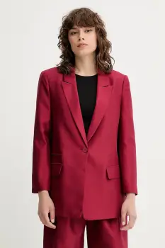 MUNTHE geaca de matase PATTON culoarea bordo, un singur rand de nasturi, uni, 252150925209 imagine