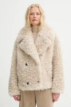 MUNTHE geaca LESTINE culoarea bej, de tranzitie, 253152525342 imagine