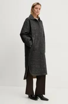 MUNTHE geaca TILDOS femei, culoarea negru, de tranzitie, oversize, 243153624343 imagine