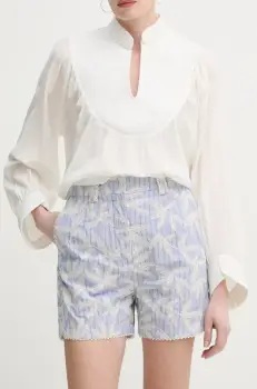 MUNTHE pantaloni scurti din bumbac FIDELMA femei, modelator, high waist, 251142925136 imagine