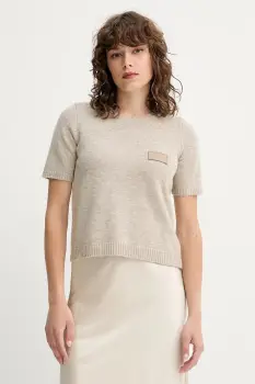 MUNTHE pulover de lana PANTAS culoarea bej, 252160425270 imagine