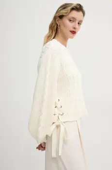 MUNTHE pulover din amestec de lana FABRICKA femei, culoarea bej, 251160025176 imagine