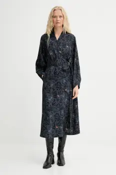 MUNTHE rochie GITALU culoarea bleumarin, maxi, evazati, 253130625320 imagine