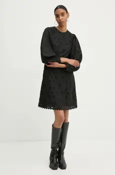 MUNTHE rochie MELINIS culoarea negru, mini, evazati, 1307.24129 imagine