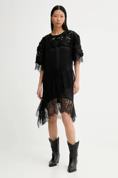 MUNTHE rochie RADA culoarea negru, mini, drept, 254131025443 imagine