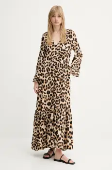 MUNTHE rochie UBLUE culoarea maro, maxi, evazati, 255130625519 imagine