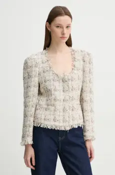 MUNTHE sacou din lana SABU culoarea bej, un singur rand de nasturi, modelator, 244151424403 imagine