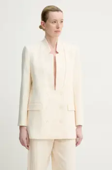 MUNTHE sacou FIROZ culoarea bej, un singur rand de nasturi, neted, 251151925112 imagine