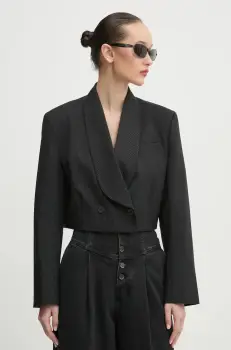 MUNTHE sacou SILVIE culoarea negru, cu doua randuri de nasturi, modelator, 244150124412 imagine