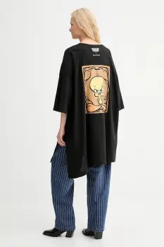 MUNTHE tricou din bumbac LYSIS culoarea negru, 253110525360 imagine