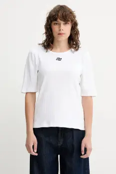 MUNTHE tricou din bumbac PARSA culoarea alb, 252110025264 imagine