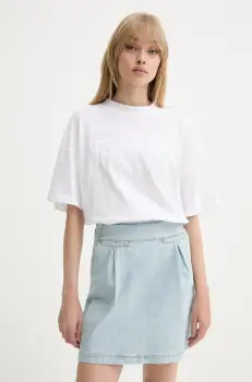 MUNTHE tricou din bumbac UDELLO culoarea alb, 255110025560 imagine