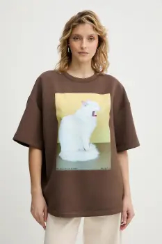 MUNTHE tricou RAPLOI culoarea maro, 254112525463 imagine