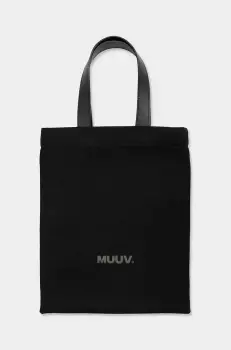 MUUV. geanta de bumbac ICONE culoarea negru imagine