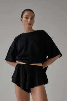 Muuv. pantaloni scurti pentru femei din vascoza DUE imagine