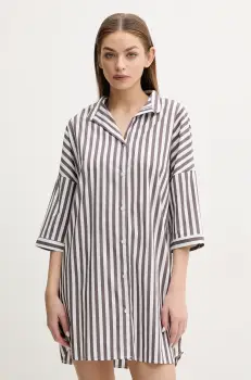 MUUV. rochie culoarea maro, mini, oversize imagine