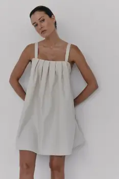 MUUV. rochie JELLE culoarea negru, mini, oversize imagine