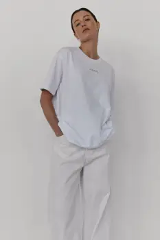 MUUV. tricou din bumbac SAD GENERATION WITH HAPPY PICTURES culoarea alb imagine