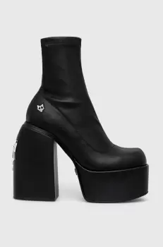Naked Wolfe botine Sugar femei, culoarea negru, cu toc drept imagine