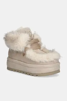 Naked Wolfe cizme de iarna Bambi culoarea bej, Bambi Faux Fur Suede Ice imagine