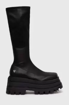 Naked Wolfe cizme Sin femei, culoarea negru, cu platforma imagine