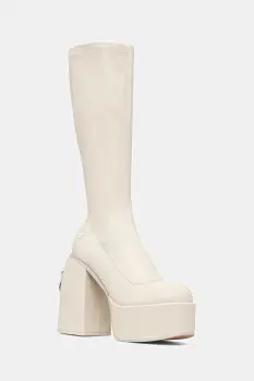 Naked Wolfe cizme Spice culoarea bej, cu toc drept, izolare usoara, Spice Chalk imagine