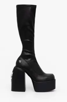 Naked Wolfe cizme Spice femei, culoarea negru, cu toc drept imagine