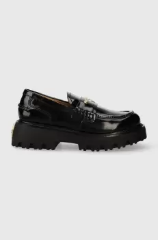 Naked Wolfe mocasini de piele Flawed femei, culoarea negru, cu platforma imagine