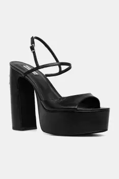 Naked Wolfe sandale de piele Fire culoarea negru, Fire Black Leather imagine