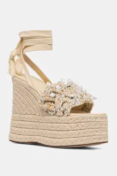 Naked Wolfe sandale Peony culoarea bej, Peony Natural Rope imagine