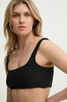 Nanushka bluza ANOUK culoarea negru, uni, NW25RSTP20099 imagine