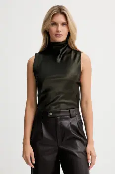 Nanushka bluza culoarea verde, uni, NW25PFTP02169 imagine