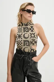 Nanushka bluza MARAJ femei, culoarea bej, modelator, NW24PFTP23699 imagine