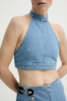 Nanushka bluza subtire de blugi ARINA femei, uni, NW25RSTP09053 imagine