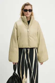 Nanushka geaca de puf LILIMA femei, culoarea verde, de tranzitie, oversize, NW24PFSG11062 imagine