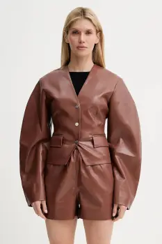 Nanushka geaca KIYO culoarea maro, de tranzitie, NW25SSOW22075 imagine